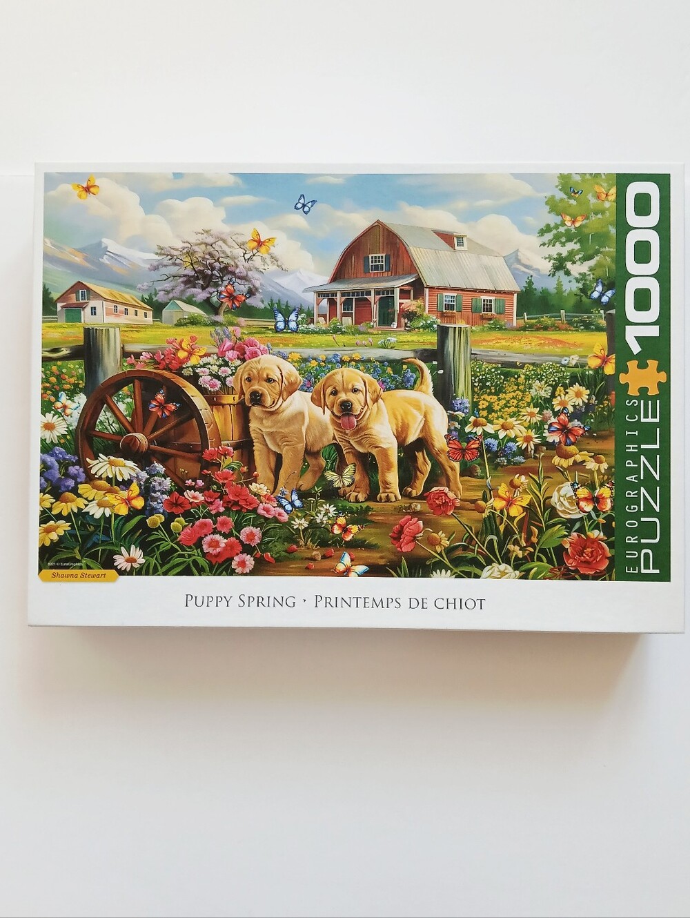 Puppy Spring 1000-piece puzzle by Eurographics